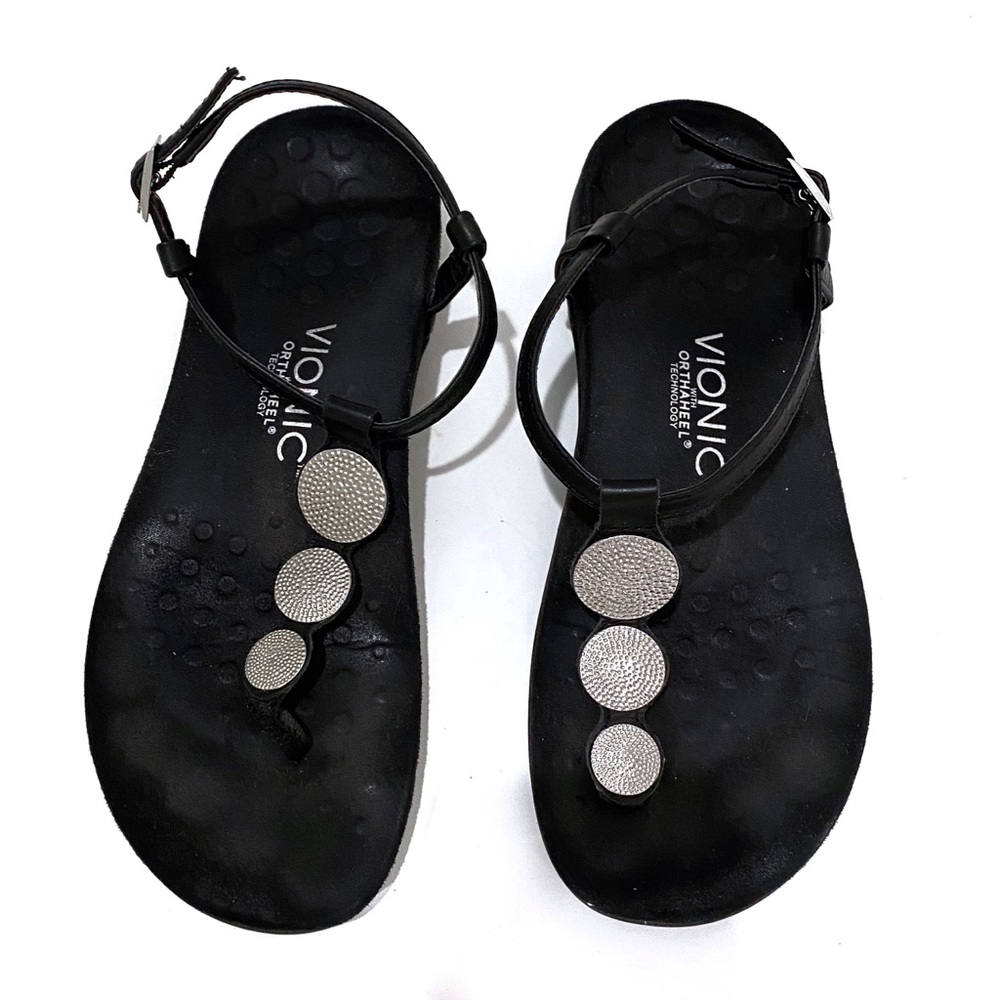 Vionic Lizbeth T-strap Leather thong sandal